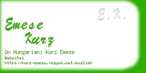 emese kurz business card